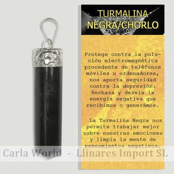 TOURMALINE. Silver pendant. Natural