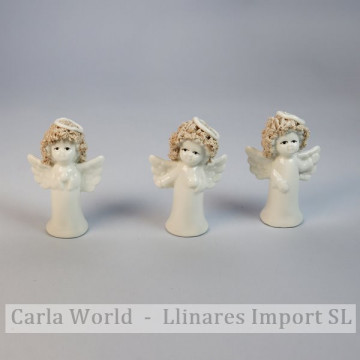 Anjo de pé de cerâmica. Modelos variados. 6x3,5x9cm.