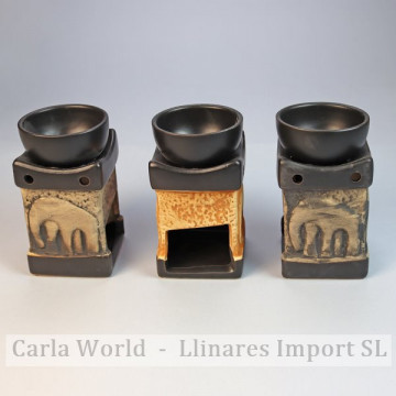 Ceramic burner. Elephant model. Assorted models. 6.5x6.5x12cm.