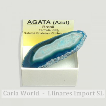 4x4 box - Blue veneer agate...