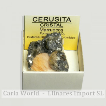 4x4 box - Cerussite crystal...