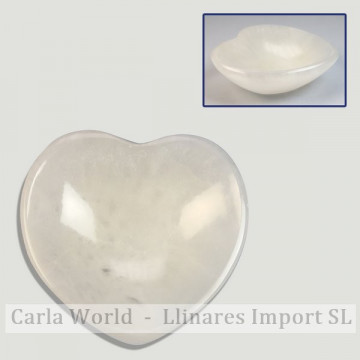 Selenite Bowl. Heart 10cm.