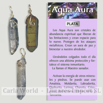 QUARTZ AQUA-AURA. Pendentif...