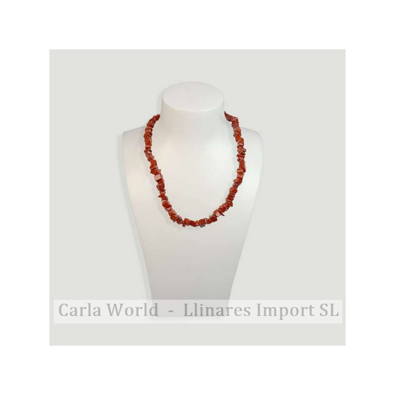 Collar chip cierre dorado. 40cm. Jaspe Rojo. Collar chip cierre dorado. 40cm. Jaspe Rojo.