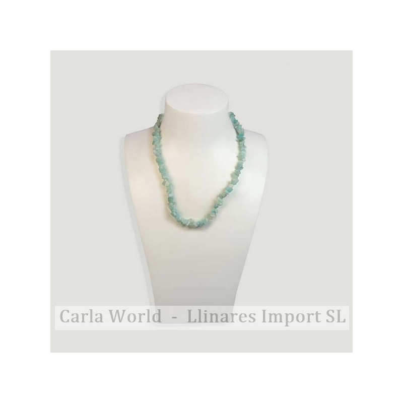 Collar chip cierre dorado. 40cm. Amazonita. Collar chip cierre dorado. 40cm. Amazonita.