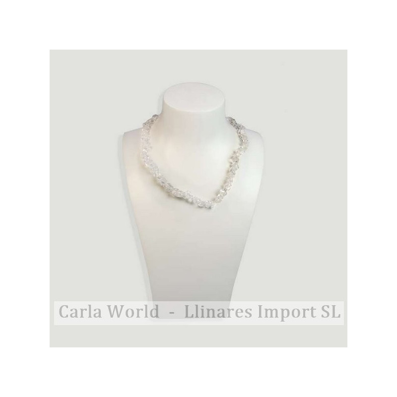 Gold clasp chip necklace. 40cm. Rock Crystal. Gold clasp chip necklace. 40cm. Rock Crystal.