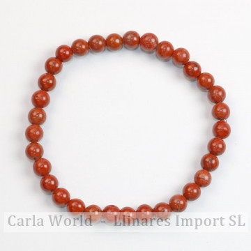 REPOSITION. Smooth ball bracelet. 6mm. Jasper.