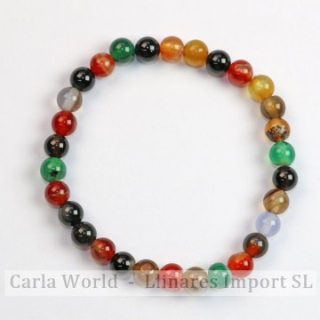 REPOSITION. Smooth ball bracelet. 6mm. Agate.