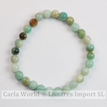 REMPLACEMENT. Bracelet boule lisse de 6 mm. Amazonite.