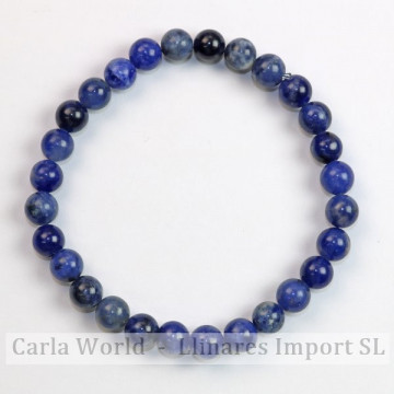 REPOSITION. Smooth ball bracelet. 6mm. Sodalite.