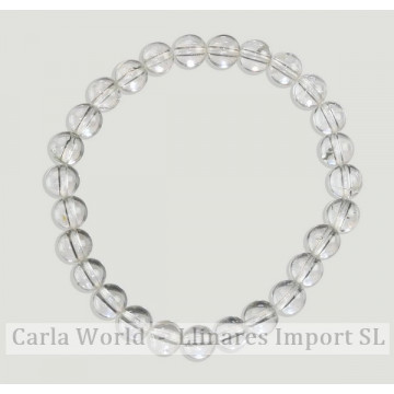 REPOSITION. Smooth ball bracelet. 6mm. Crystal Quartz.