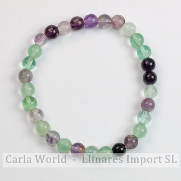 REPOSITION. Smooth ball bracelet. 6mm. Fluorite.