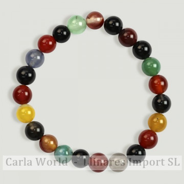 REPOSITION. Smooth ball bracelet. 8mm. Agate.