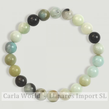 REMPLACEMENT. Bracelet boule lisse de 8 mm. Amazonite.