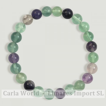 REPOSITION. Smooth ball bracelet. 8mm. Fluorite.