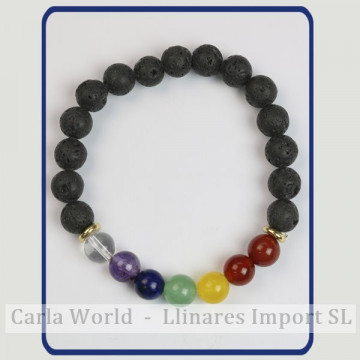 REPOSICIÓN. Pulsera bola lisa 8mm. Chakra.