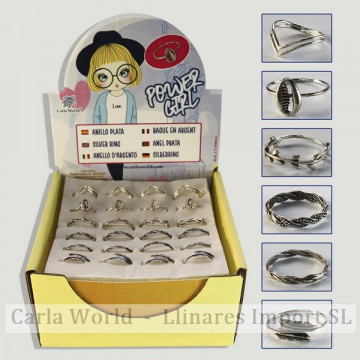 POWER GIRL. Silver ring.