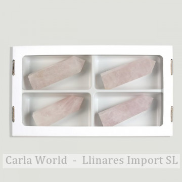 Puntas Cuarzo Rosa. 100-125gr. (Al 4). 