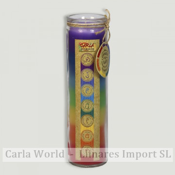Chakra candle. 21x5.5cm.