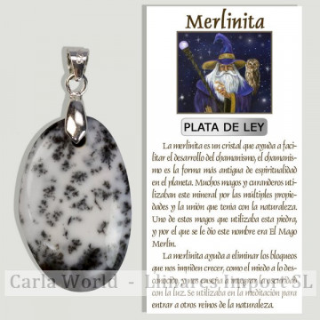 MERLINITE. Silver pendant. Assorted shapes.