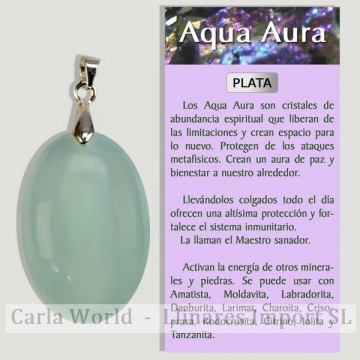 AQUA AURA BLUE. Pingente de prata. Formas variadas.