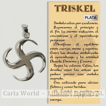 TRISKEL. Pendentif en argent. Modèle. Cuatrisquel.