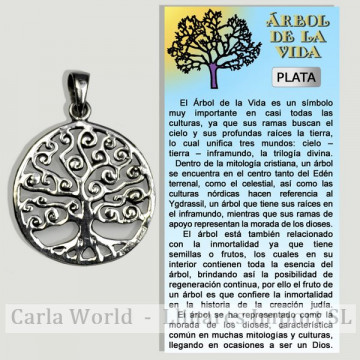 ARBRE DE LA VIE. Pendentif en argent. 19x19mm.