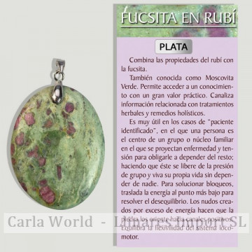 FUCSITA RUBÍ. Pendentif en argent. Formes assorties.