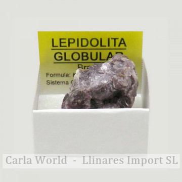 Cajita 4x4 – Lepidolita globular - Brasil