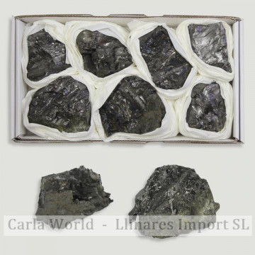 Caja minerales Shungita Cirstalizada 26x14cm