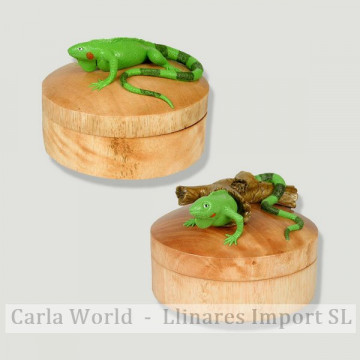 Caja madera Iguana grande