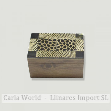 Caja madera y hueso rectangular Nº8 13x8x8