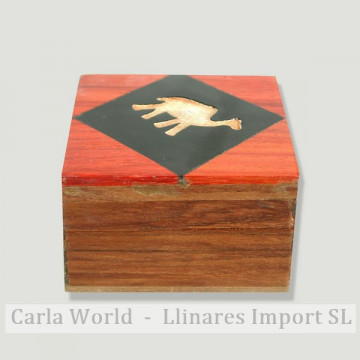 Caja madera y hueso rectangular Nº 10 8x8x5