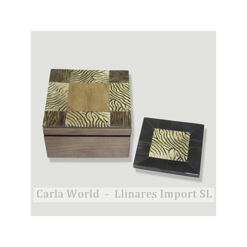 Set posavasos hueso madera.10cm Set posavasos hueso madera.10cm