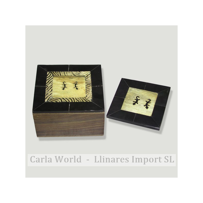 Set posavasos hueso madera Nº4 10cm Set posavasos hueso madera Nº4 10cm