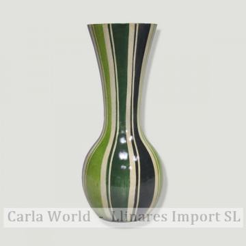 Jarron mad mango rayas verdes mod05 40cm