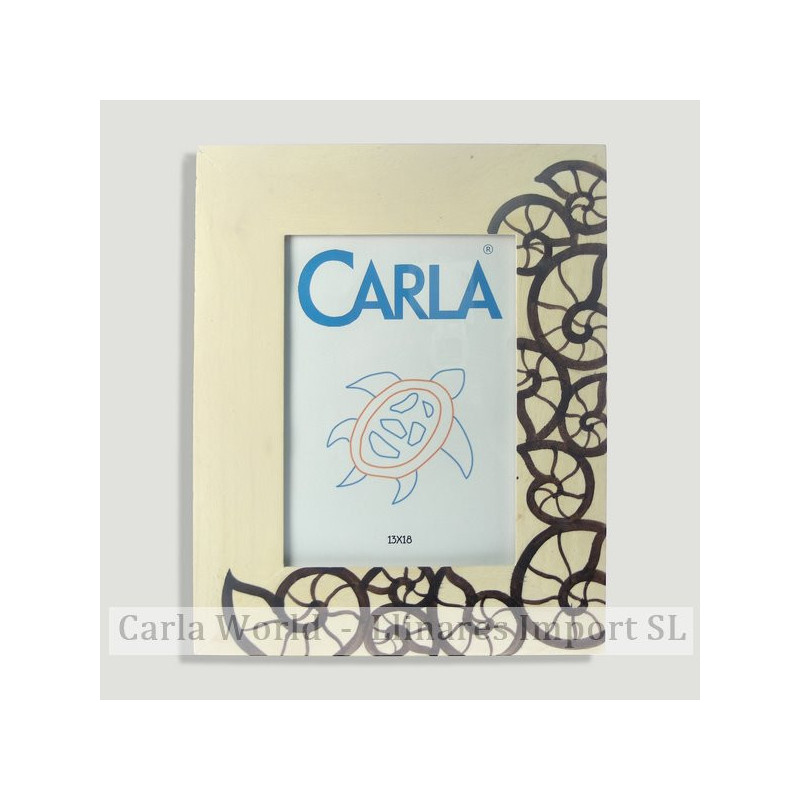 Marco foto mod caracola blanco 21x26cm Marco foto mod caracola blanco 21x26cm