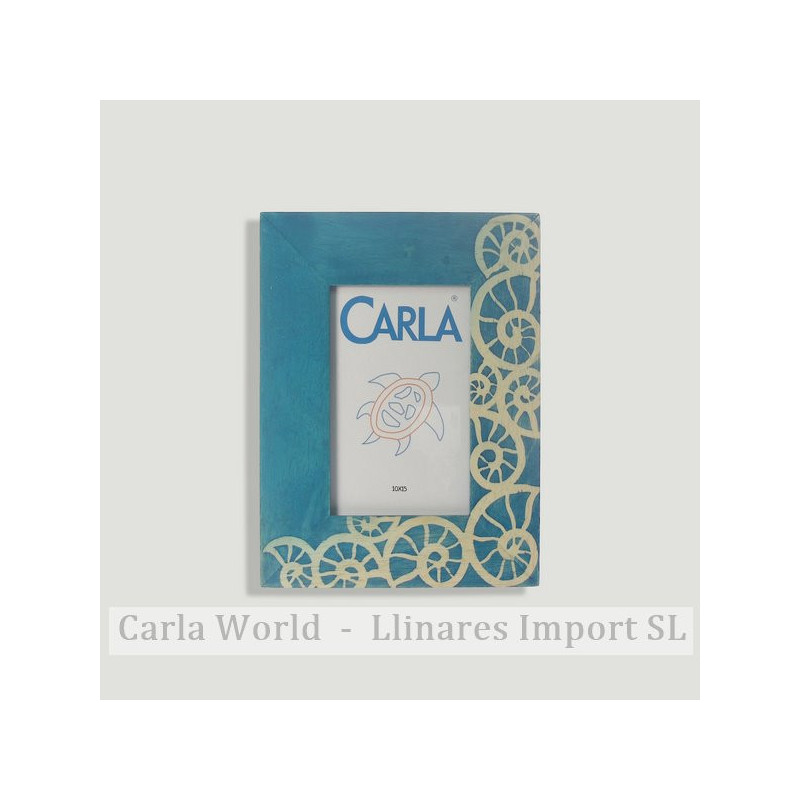 Marco foto mod caracola azul 18x23cm Marco foto mod caracola azul 18x23cm