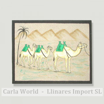 Panel madera camellos. 32 cm