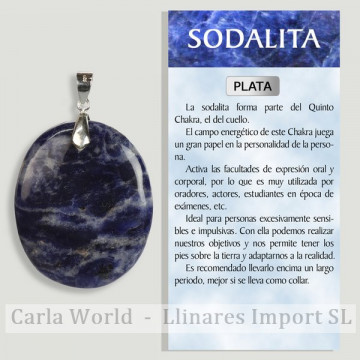 SODALITE. Silver pendant. Assorted shapes.