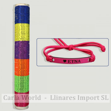 ETNA. Pulsera goma colores....