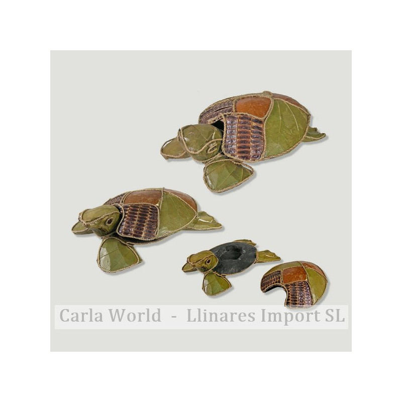 Set 3 tortugas madera. 20/15/11cm Set 3 tortugas madera. 20/15/11cm