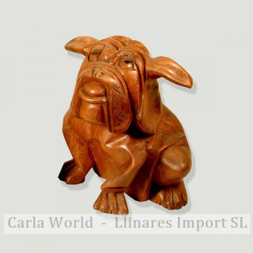 Perro madera india 16cm