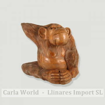 Mono madera indo. 35cm