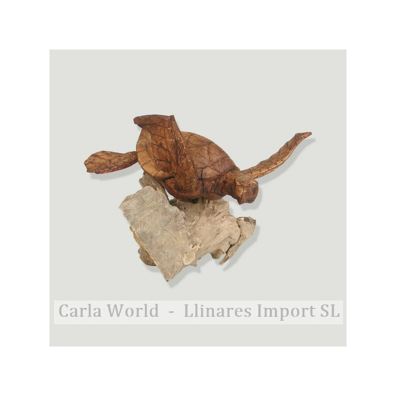 Tortuga madera tallada en tronco 33x36x24 aprox Tortuga madera tallada en tronco 33x36x24 aprox