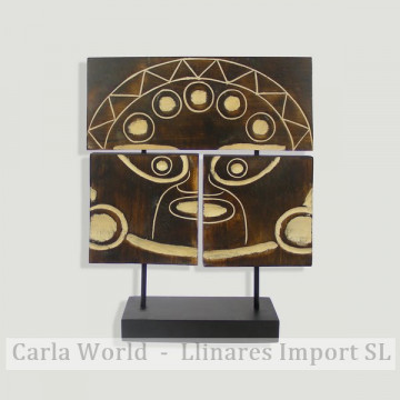 Figura Quadrado Disco México Modelo A 10x10x38cm