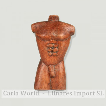 Abstrato Madeira Torso Homem 30cm