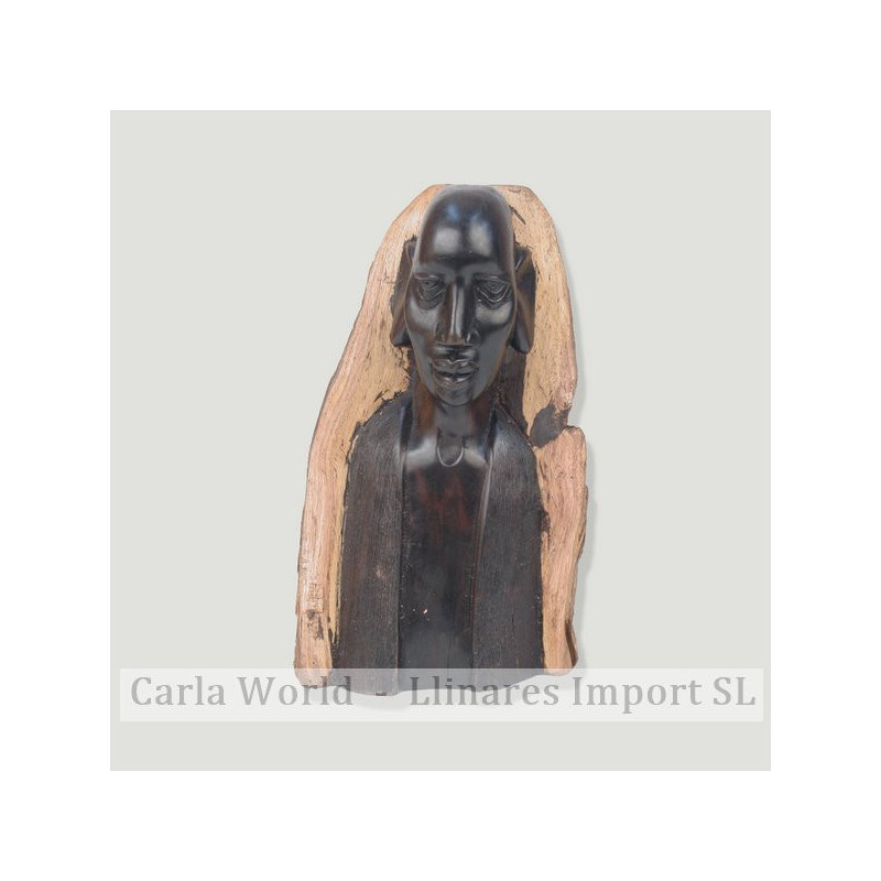 Cabeza madera. 23 cm Cabeza madera. 23 cm