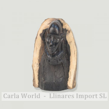 Cabeza madera mujer 18cm