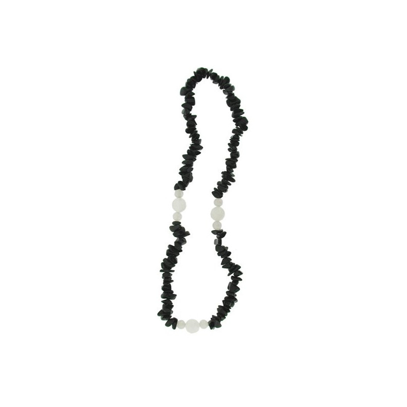 Collar chip y bola facetada. 40cm. Ónix y Jade. Collar chip y bola facetada. 40cm. Ónix y Jade.